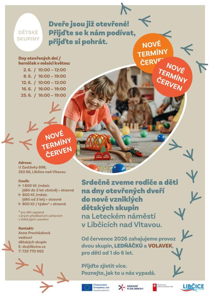 Dveře jsou již otevřené!  Přijďte se k nám podívat, přijďte si pohrát.
