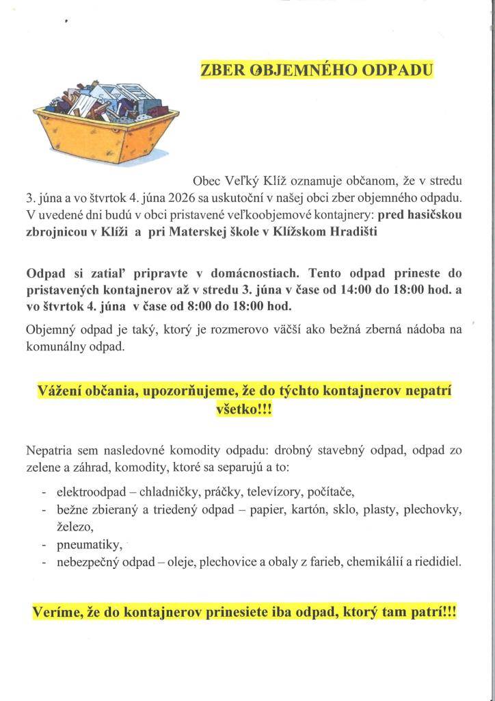 Zber objemného odpadu