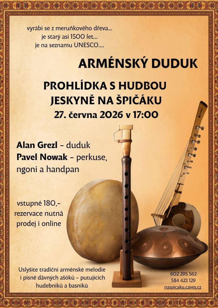 Magické tóny arménského duduku v srdci jeskyně