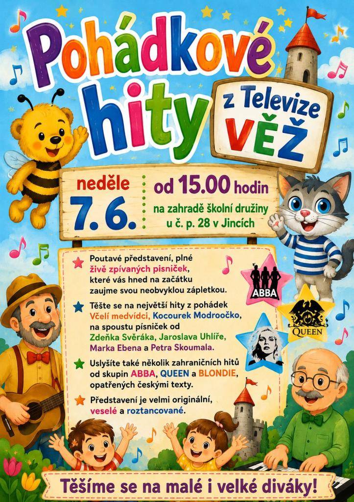 Odpoledne plné veselých písniček na školní zahradě v Jincích