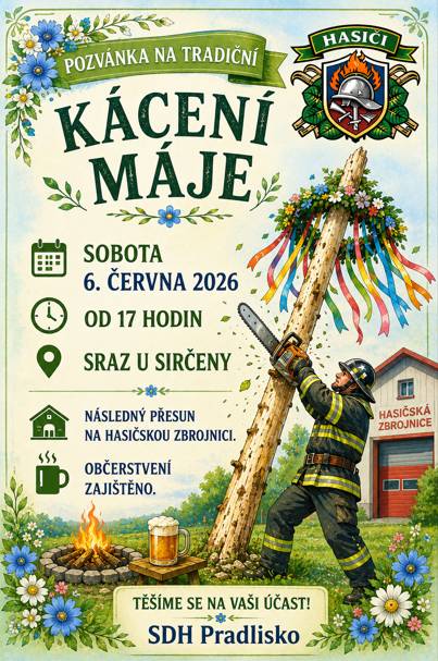 Kácení máje na Pradlisku 6.6.2026