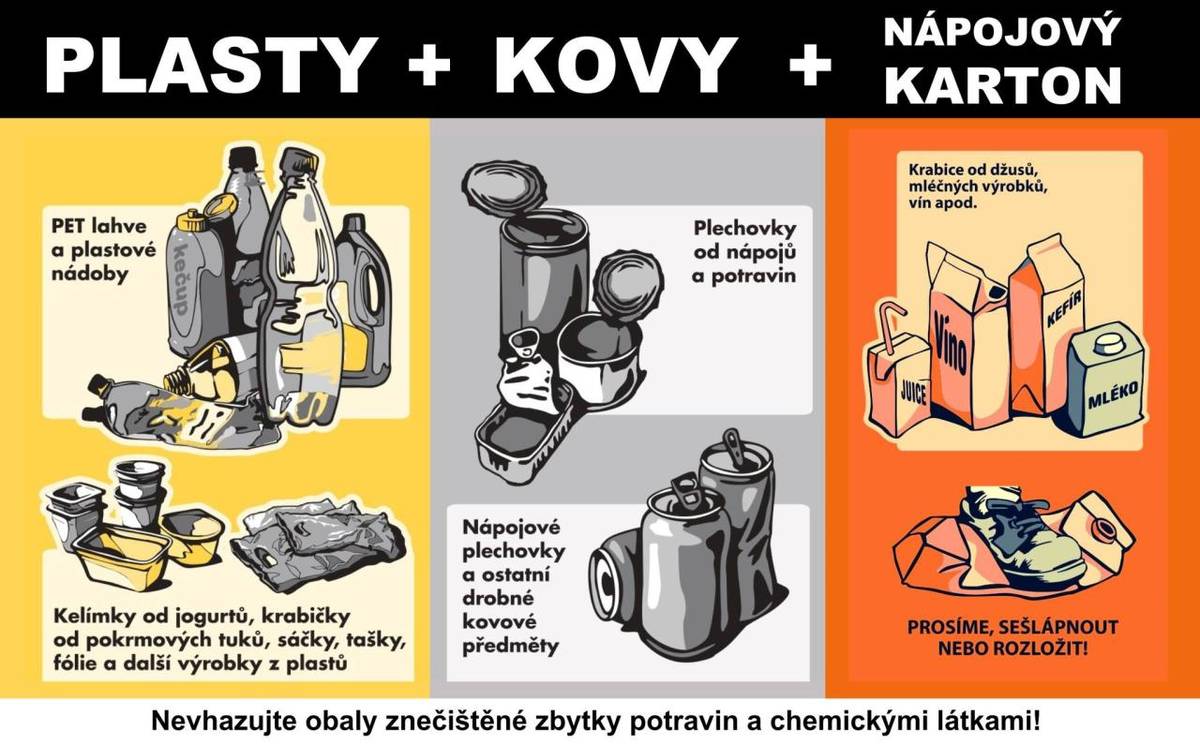 Třídění odpadu je nyní jednodušší a pohodlnější – kovové obaly už nemusíte odnášet pouze do samostatných kontejnerů nebo na sběrný dvůr. Společnost   FCC Dačice zajišťuje společný svoz plastů, nápojových kartonů a kovů v rámci tzv. multikomoditního sběru.
