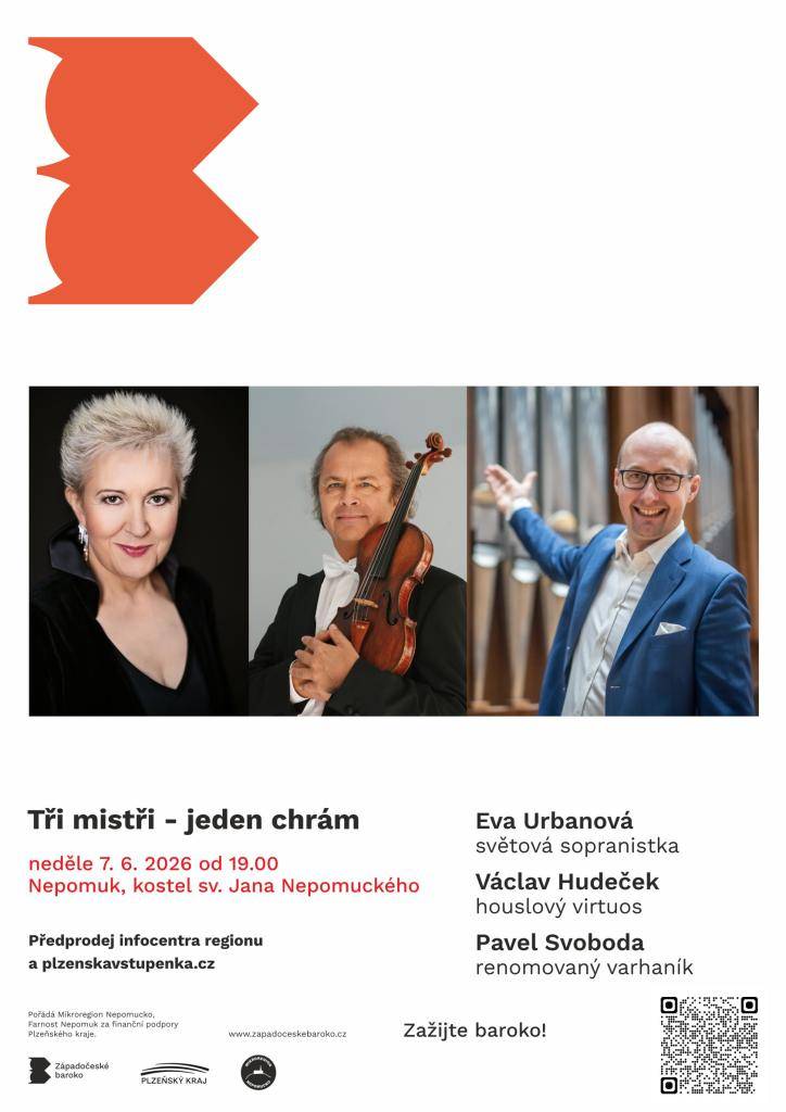 Hudební projekt na kterém vystoupí sopranistka Eva Urbanová, houslový virtuos Václav Hudeček a renomovaný varhaník Pavel Svoboda.