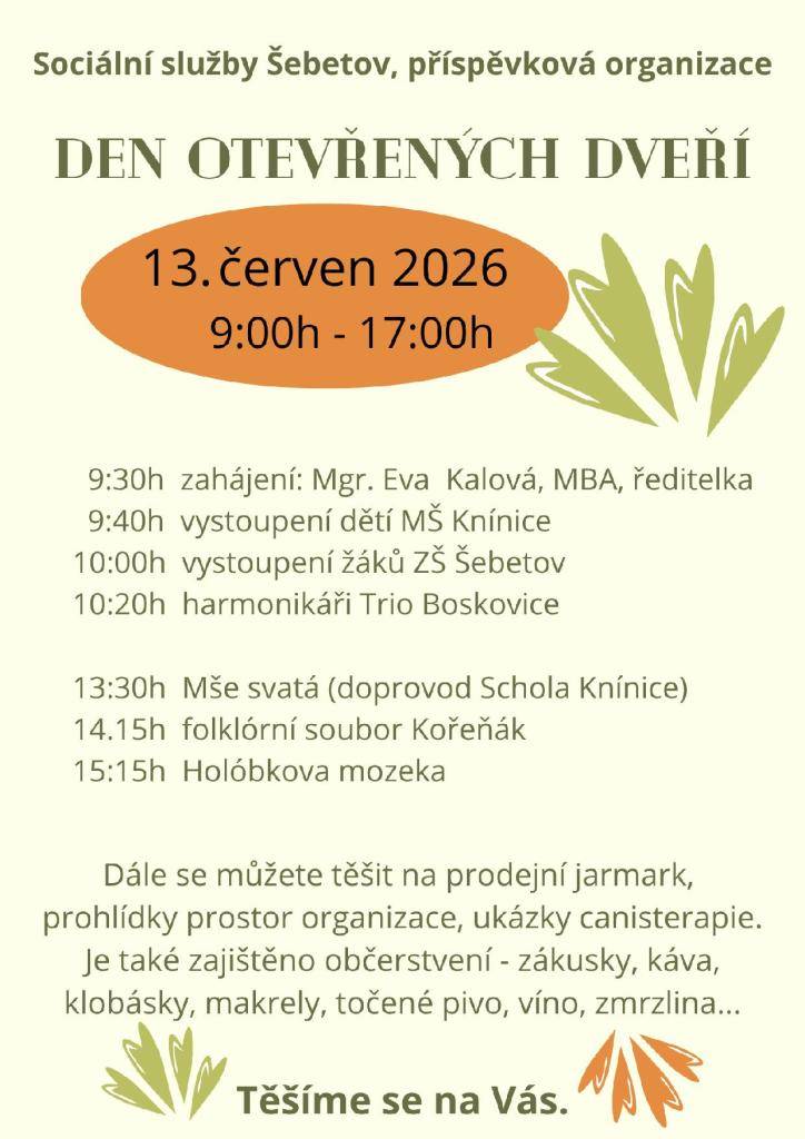Těšíme se na Vás od 9 hodin!