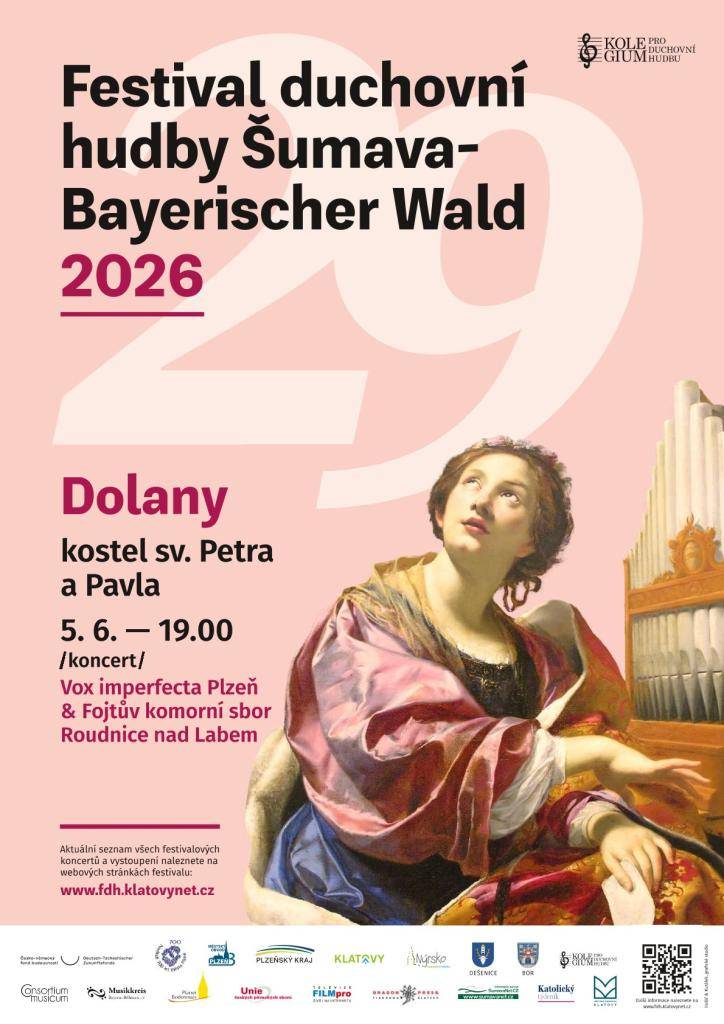 Pozvánka na Festival duchovní hudby Šumava- Bayerischer Wald do kostela sv. Petra a Pavla v Dolanech v pátek 5.6.2026.