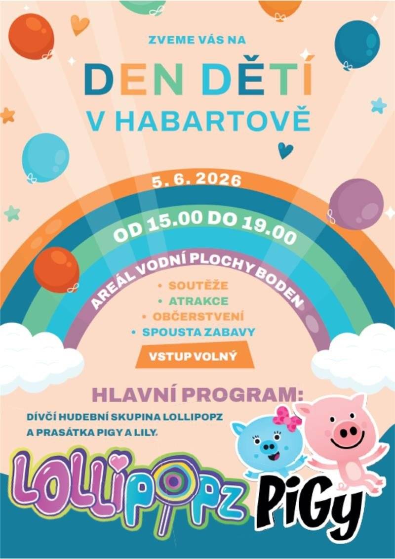 Městské kulturní středisko Habartov zve na akci Den dětí v Habartově.