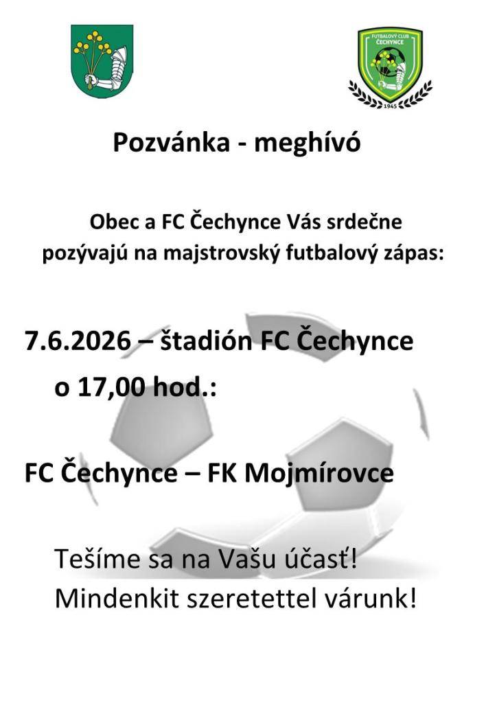 Pozvánka - meghívó