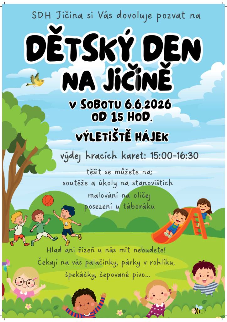 Dětský den a hasičské závody na Jičině
