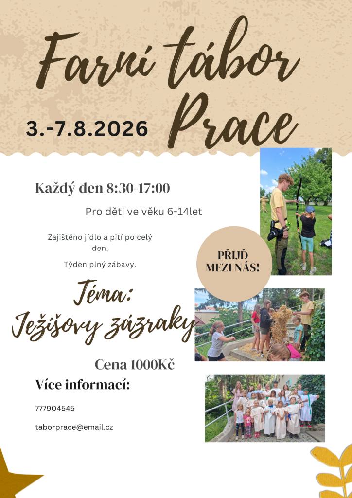 3.-7.8.2026  08:30-17:00  cena 1000 Kč