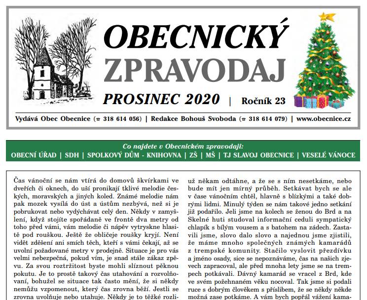 Zpravodaj Prosinec 2020