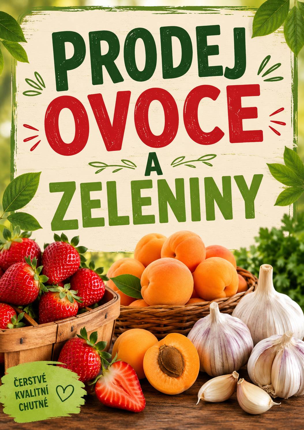 Dnes ve středu 03.06.2026 a v pátek 05.06.2026 od 14:30 hodin na náměstí v Ratibořských Horách prodej: Jahod: 110,-/kg  Meruňek: 100,-/kg Česneku: 30,-/ks Prodej bude probíhat pravidelně každou středu a pátek ve 14:30 hodin.