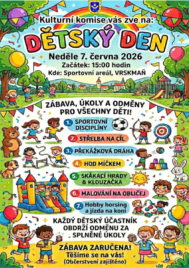 Zveme malé i velké na oslavu dne dětí.