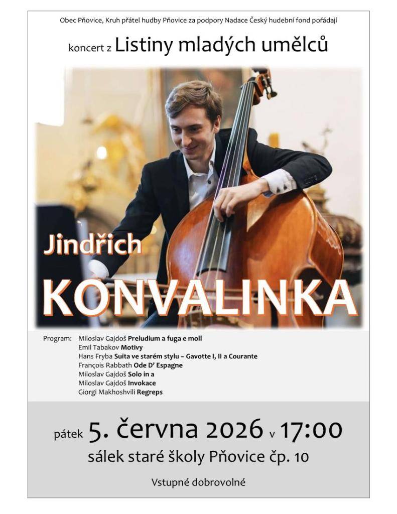 poslední koncert 33. koncertní sezóny KPH Pňovice se uskuteční v pátek 5. června od 17:00 hodin na sálku ve staré škole.
