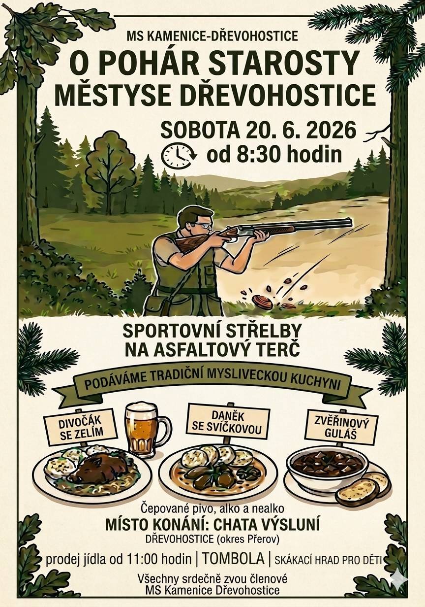 Sobota 20.6.2026 od 8:30 hodin, prodej jídla od 11:00 hodi