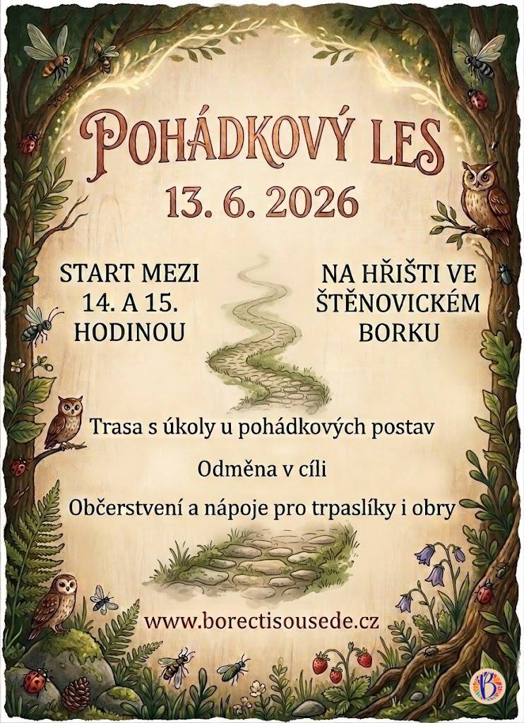 Startujeme 13.6.2026 mezi 14. a 15. hodinou na hřišti ve Štěnovickém Borku.