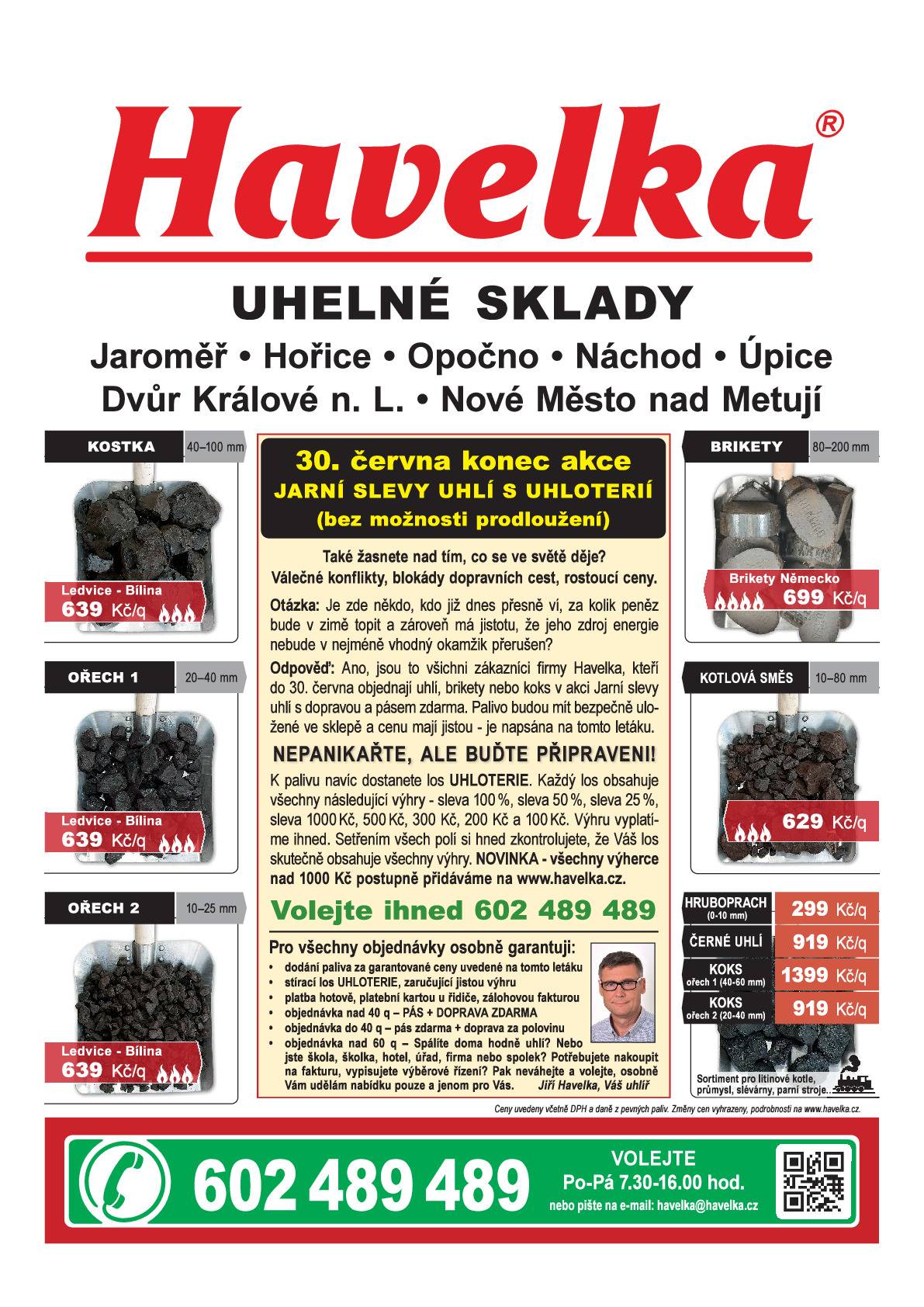 Havelka uhelné sklady nabídka
