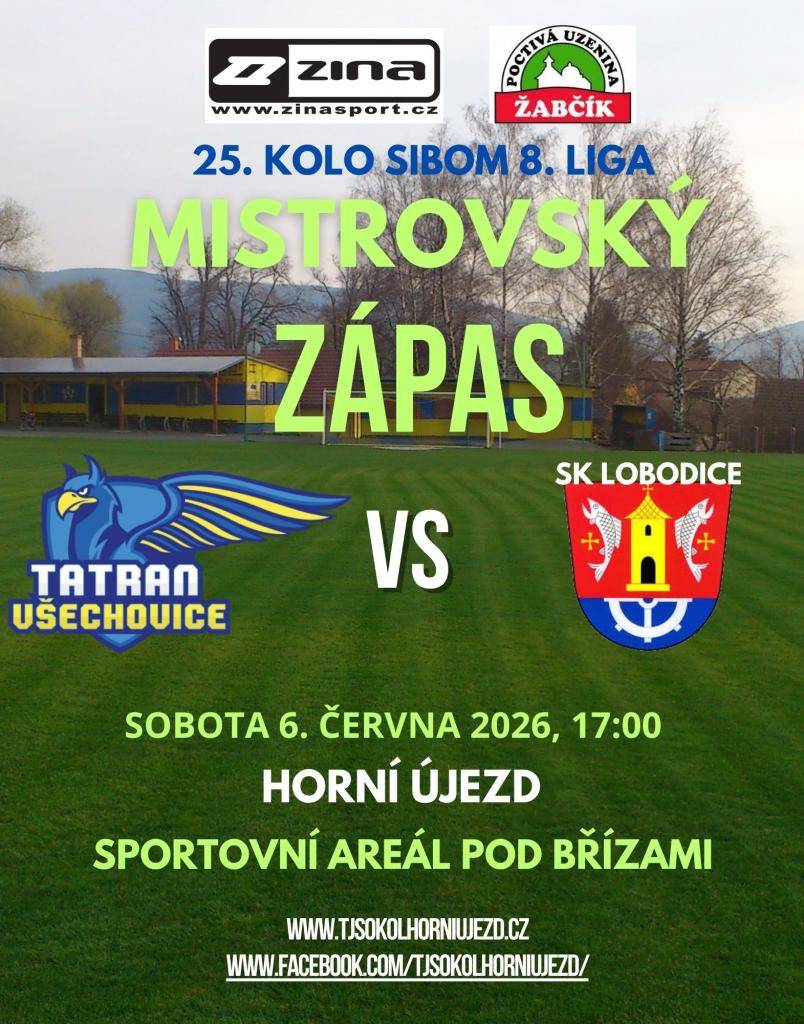 TJ Sokol Horní Újezd  sobota 6. června 2026 v 17:00