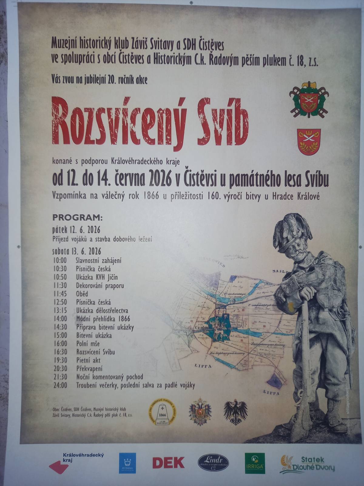 12.-14.6. v Čistěvsi - 160. výročí bitvy u Hradce Králové