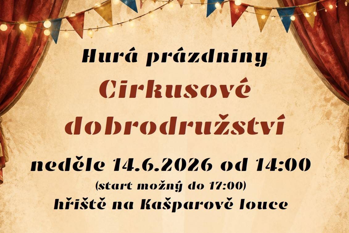 Neděle 14. 6. 2026 od 14:00 na Kašparově louce