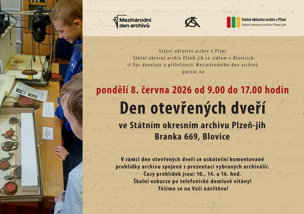 ve Státním okresním archivu PJ v Blovicích
