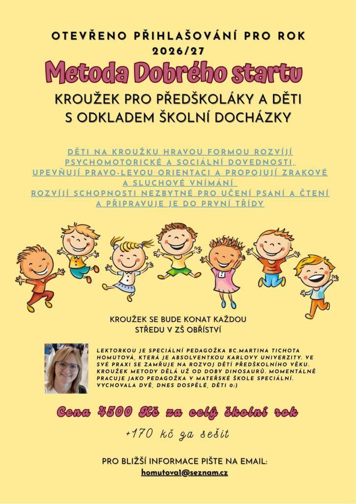 Kroužek pro předškoláky a děti s odkladem školní docházky