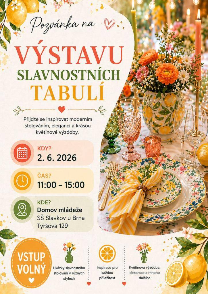 Pozvánka na slavnostní výstavu tabulí Slavkov u Brna