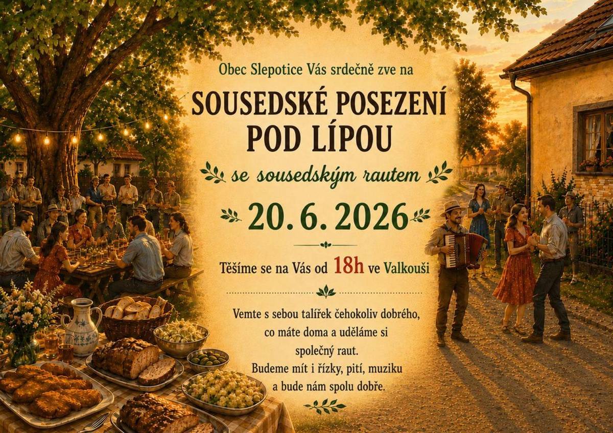Sousedské posezení pod lípou