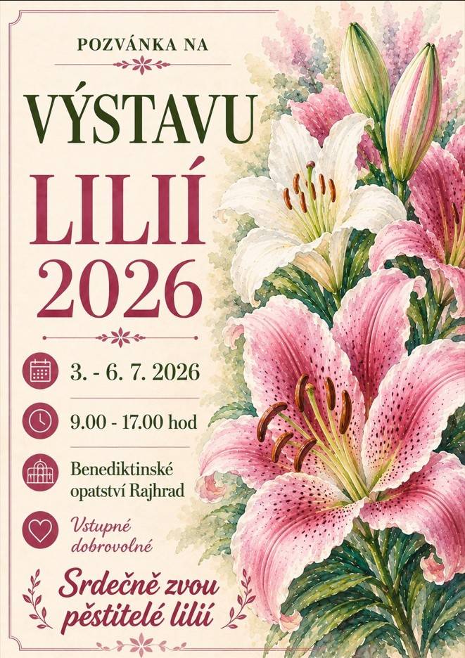 3.-6.7.2026 9:00 - 17:00 hod, Benediktinské opatství Rajhrad