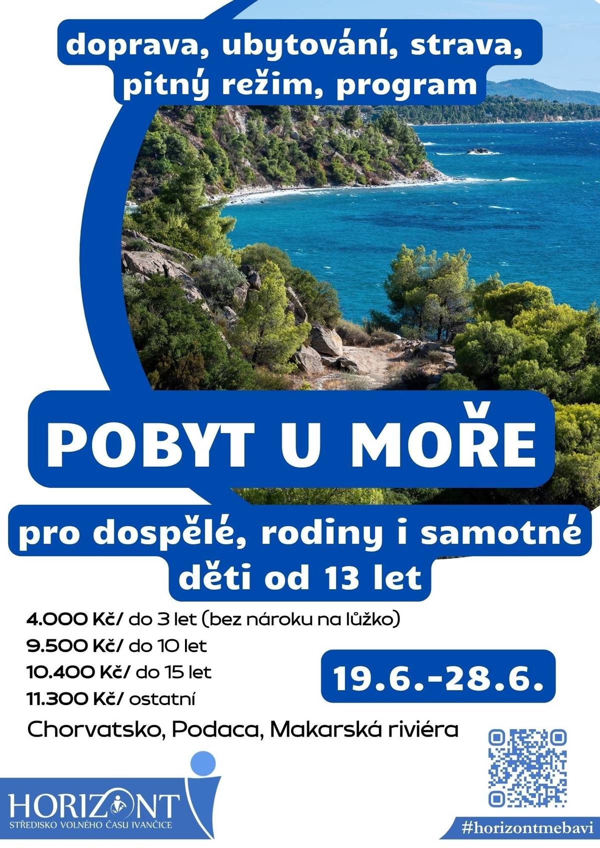 SVČ Horizont nabízí poslední volná místa na letních pobytech u moře a  příměstských a pobytových táborech.