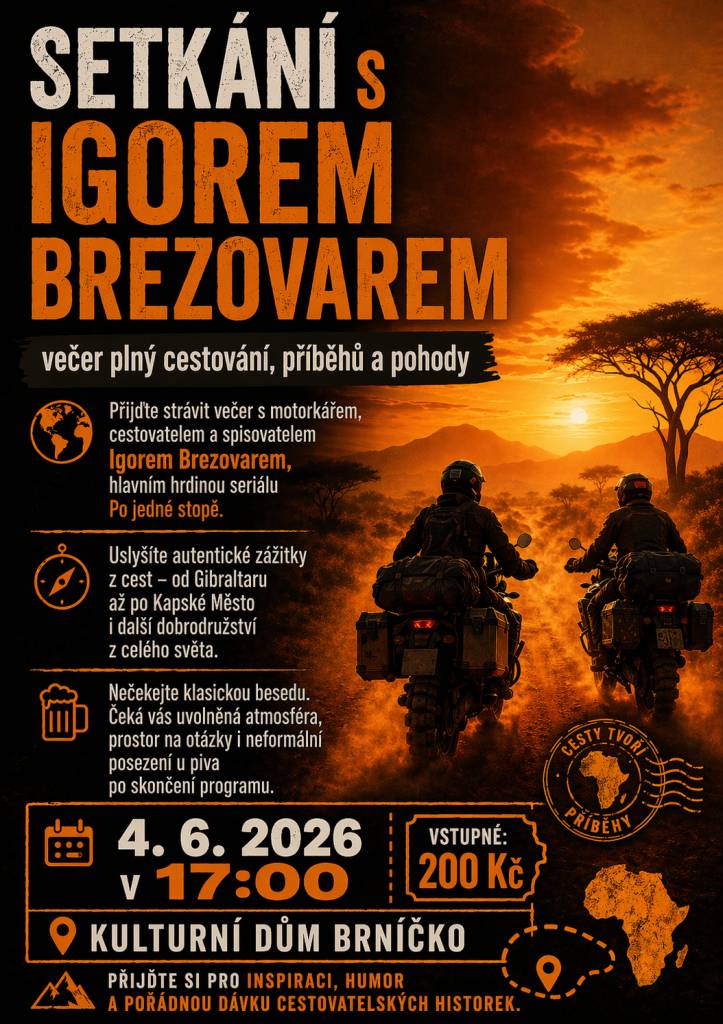 4.6.2026 od 17.00 -  Setkání s cestovatelem Igorem Brezovarem v KD v Brníčku