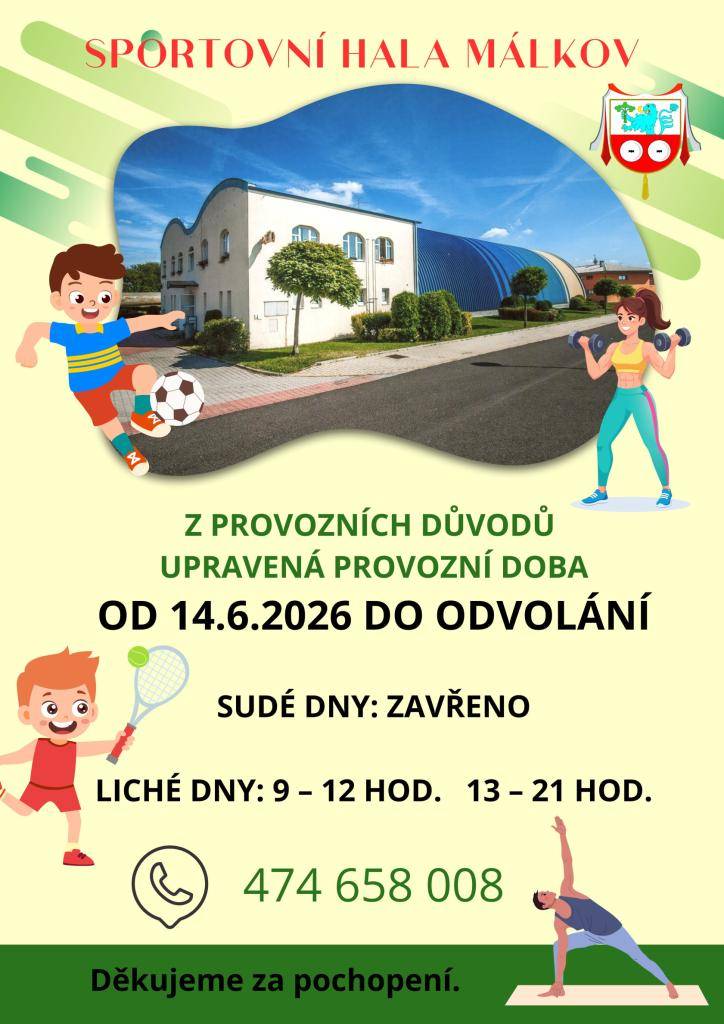 upravená provozní doba od 14.6.2026