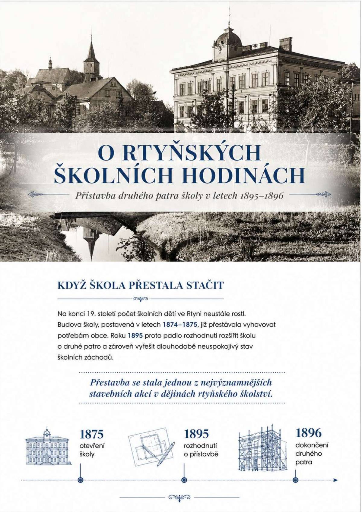 Pro letošní ročník Muzejní noci ve Rtyni v Podkrkonoší jsme si pro vás připravili novinku! Jsou jí historické školní věžní hodiny z roku 1896 od renomované pražské firmy Hainz, které po více než třiceti letech znovu spatřily světlo světa. Tyto hodiny byly pořízeny pro školní věžičku zásluhou Jana Stoudy, obchodníka a prvního místního školního dozorce, který je škole věnoval při přístavbě druhého patra budovy v roce 1896. Po sejmutí z budovy v únoru 1988 a následném uložení na půdě městského úřadu se na ně téměř zapomnělo.     Symbolicky se s nimi jako první znovu setkal pan Zdeněk Koleta, který je společně se svým otcem v roce 1990 odborně vyčistil a zakonzervoval. Právě díky jejich péči se hodinový stroj dochoval v mimořádně dobrém stavu až do dnešních dnů. Hodiny jsou nyní umístěny ve stálé expozici našeho muzea.  📅 Muzejní noc ve Rtyni v Podkrkonoší 🕔 sobota 6. června 2026 od 17:00 hodin  Přijďte si prohlédnout jedinečný technický a historický artefakt starý 130 let!  Těšíme se na Vás! 🕰️✨