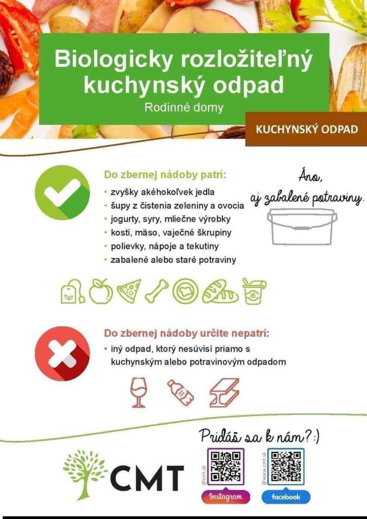 Oznamujeme občanom, že vývoz BRKO odpadu bude uskutočnený v piatok 5.6.2026.
