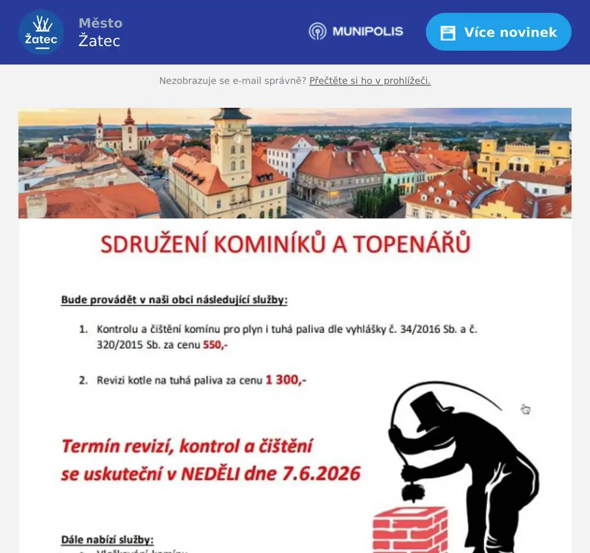 E-mail a SMS jsou součástí placené reklamy. Pokud je nechcete dostávat, uveďte to, prosím, v odpovědi na tento e-mail. Upravíme Váš profil v registraci Mobilního rozhlasu, abyste další placené nabídky nedostávali. Děkujeme!