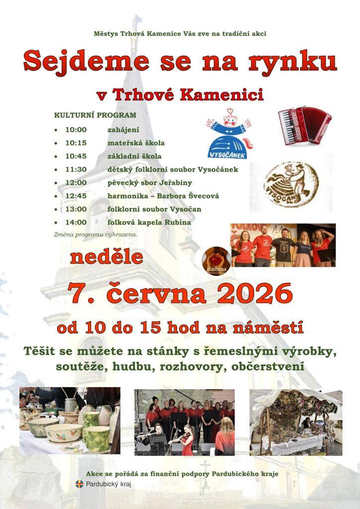 Městys Trhová Kamenice srdečně zve na tradiční setkání na rynku.