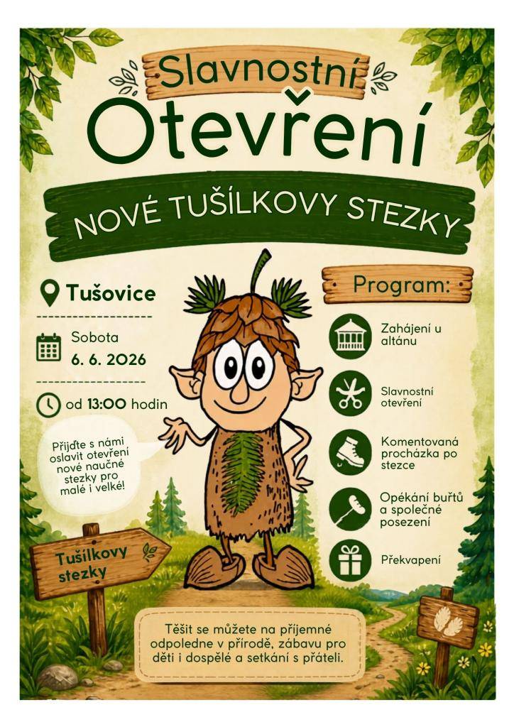 Uplynulo 7 let od zrození lesního skřítka Tušílka. Od té doby se svět kolem nás změnil, Tušílek téměř dospěl a stojí před ním nové výzvy. Jeho nové osudy můžete poznat na zcela nové stezce, která na stávající volně navazuje.