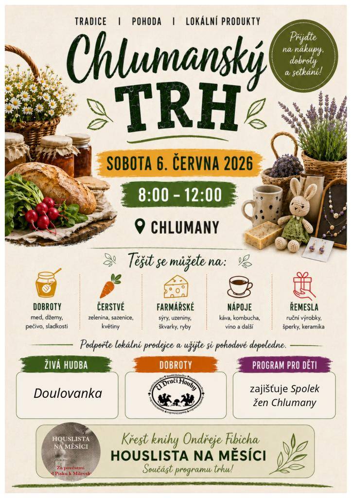 Zveme Vás na červnový Chlumanský trh