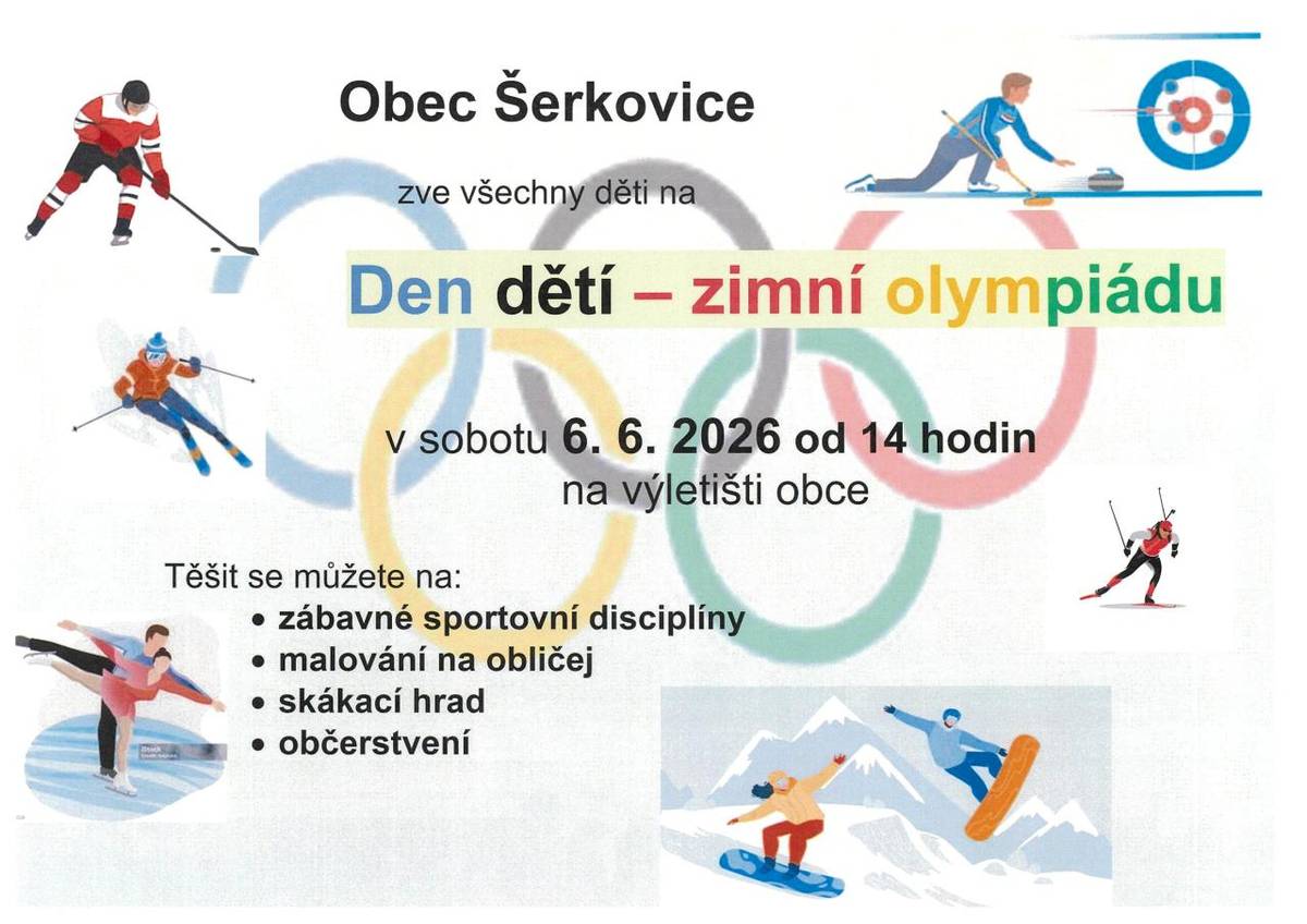 Obec Šerkovice zve všechny děti na dětský de