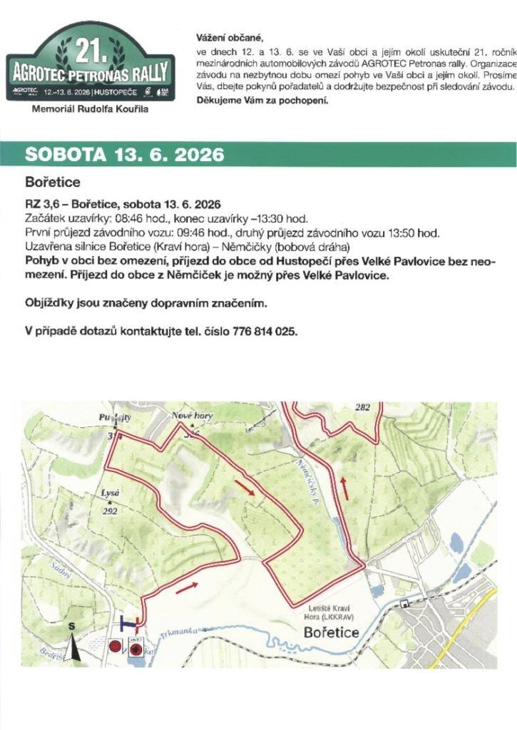 Vážení spoluobčané, věnujte prosím pozornost přiloženým dopravním omezením.