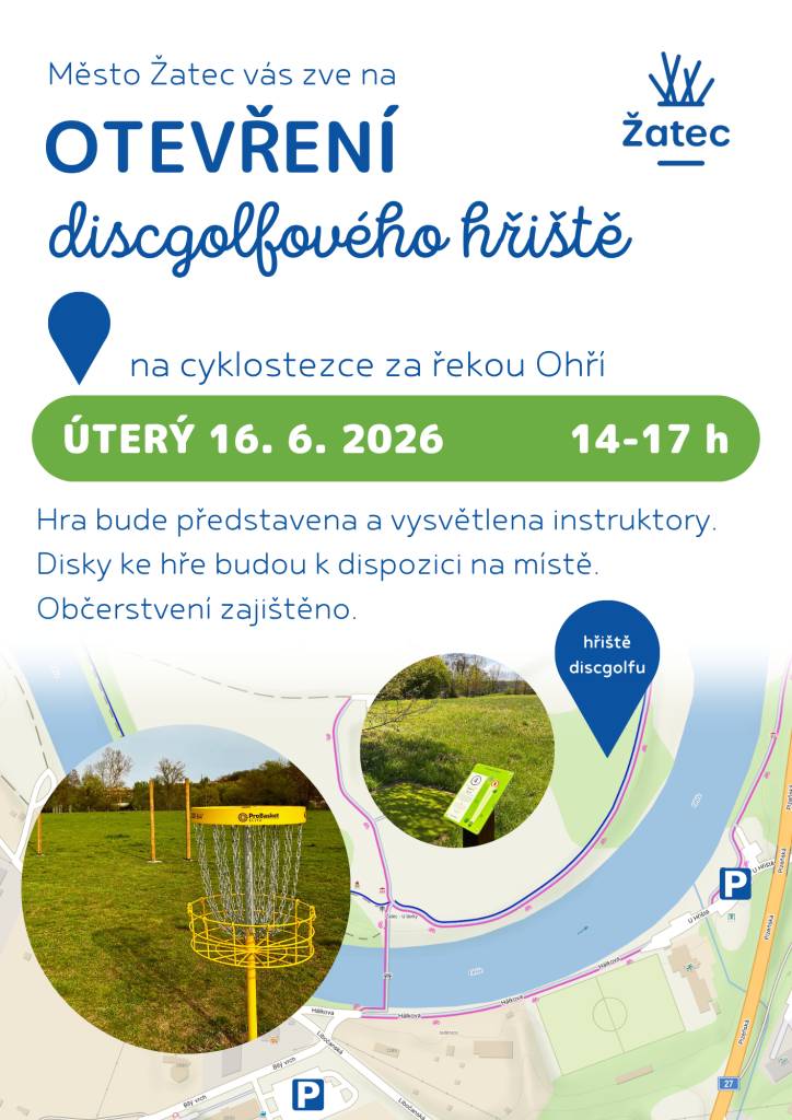 V Žatci bylo nově vybudováno discgolfové hřiště, které vzniklo v rámci projektů participativního rozpočtu. Nový sportovní areál se nachází v prostoru za řekou u hřiště s umělým povrchem a je volně přístupný široké veřejnosti.
