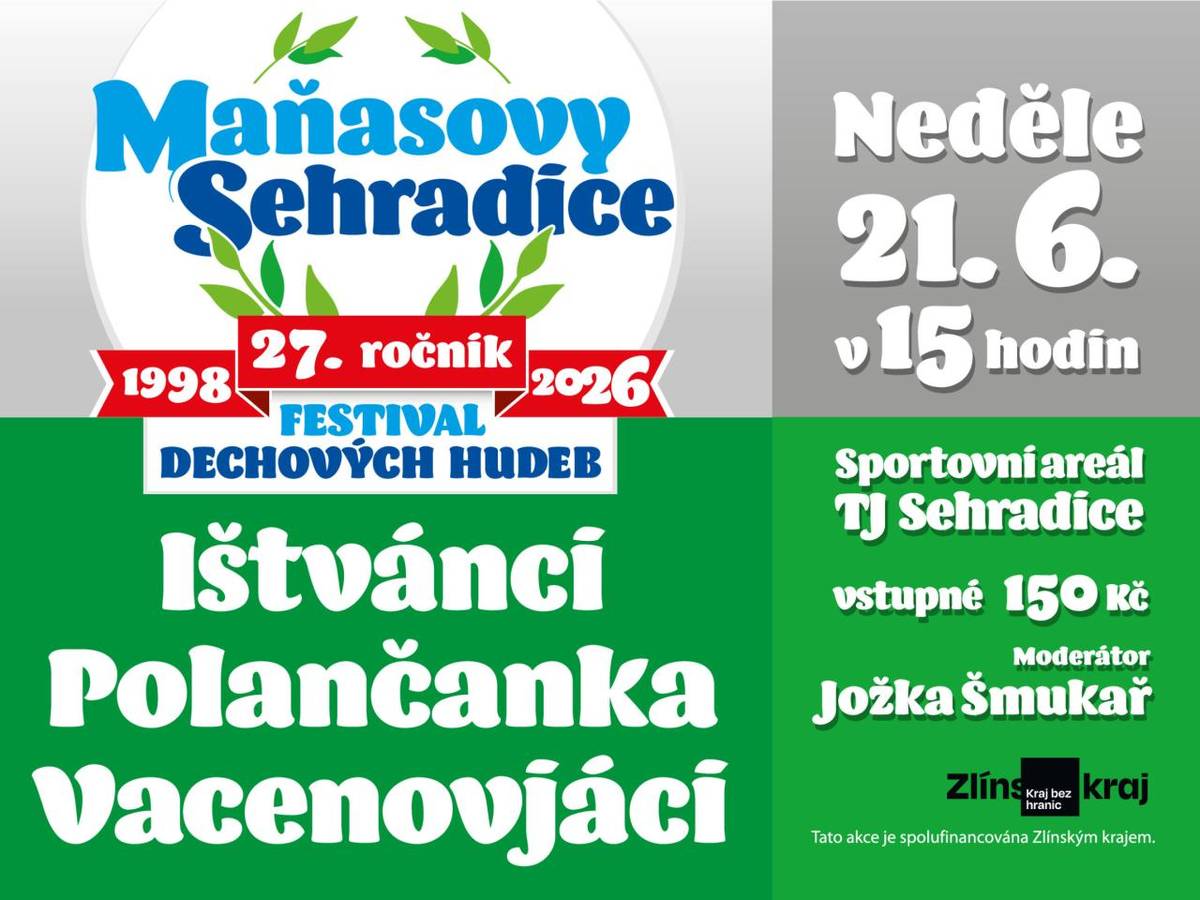 21.6.2026, 15:00, Sportovní areál TJ Sehradice