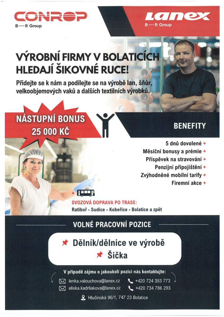 volné pracovní pozice