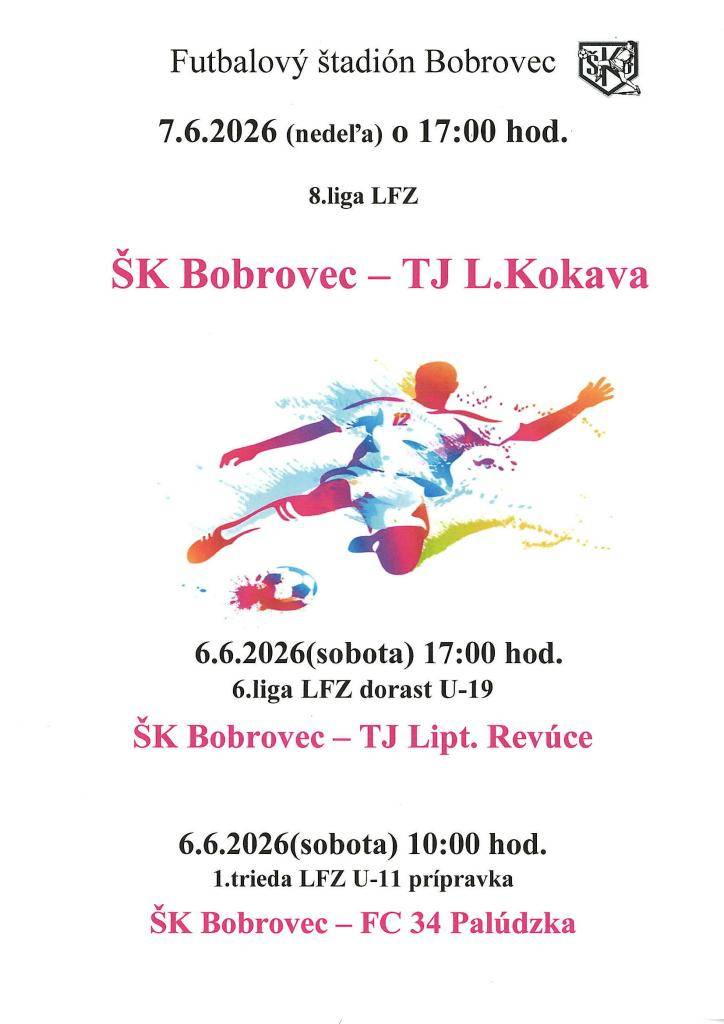 Pozvánka na futbalové zápasy