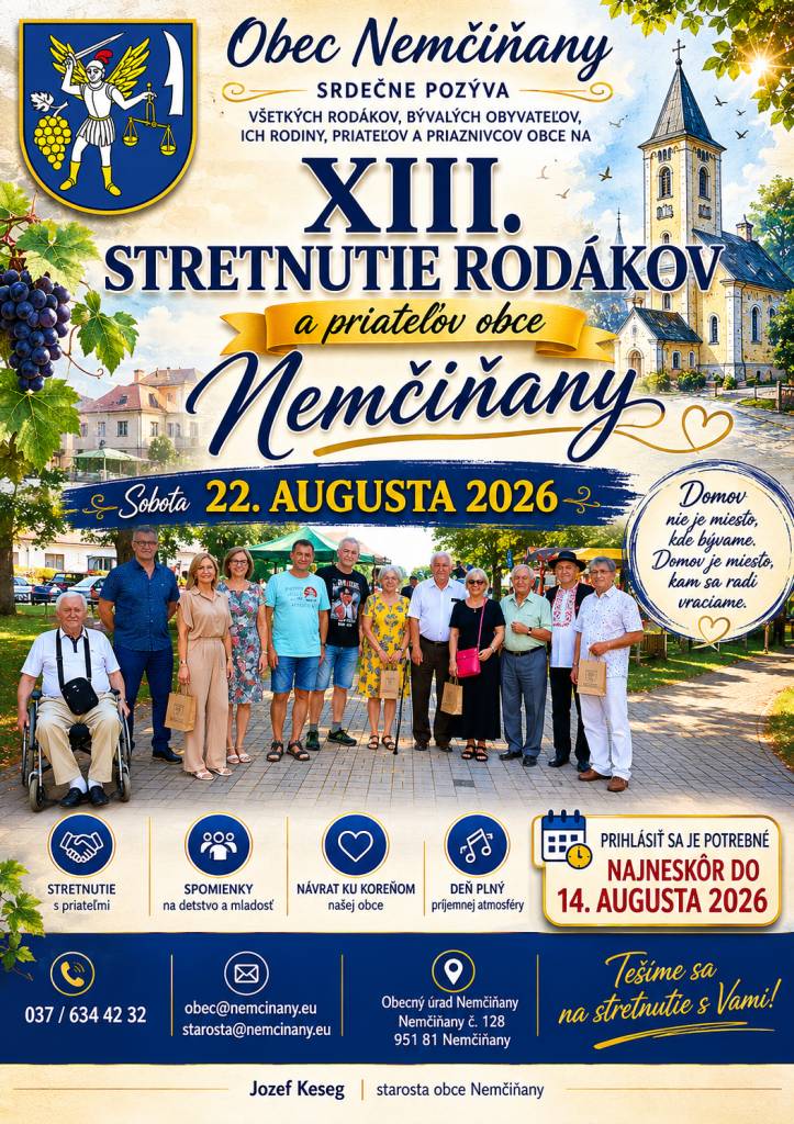 Prihláška na stretnutie rodákov 2026