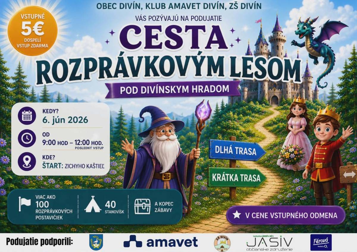 Už túto sobotu 6.júna 2026 - Múzeum Zichyho kaštieľ v Divíne, ožije detským smiechom, fantáziou, hrami, kúzlami, príbehmi.