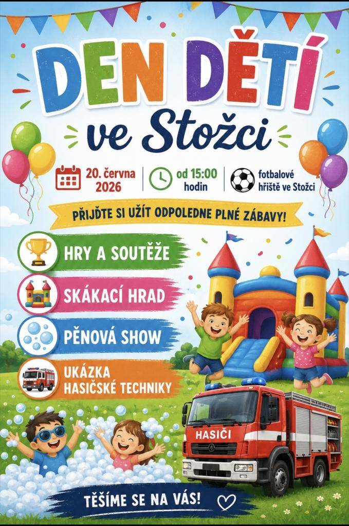Dne 20.6.2026, od 15:00 hodin na fotbalovém hřišti