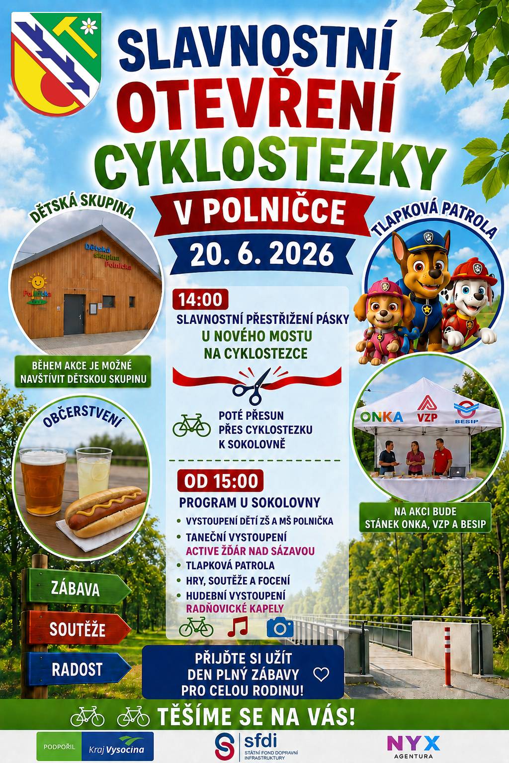 Slavnostní otevření cyklostezky v Polničce 20. 6. 2026 od 14:00