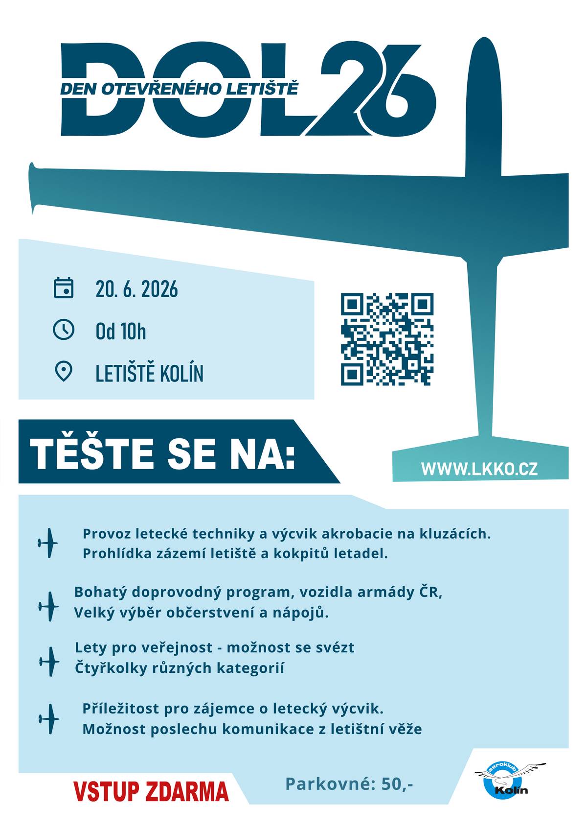 Kdy? 20. 06. 2026 Kde? Letiště Kolín V kolik? od 10 hodi
