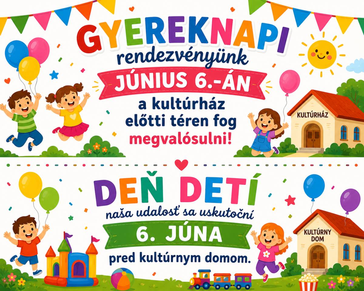 Deň detí 06.06.2026 pred kultúrnym domom