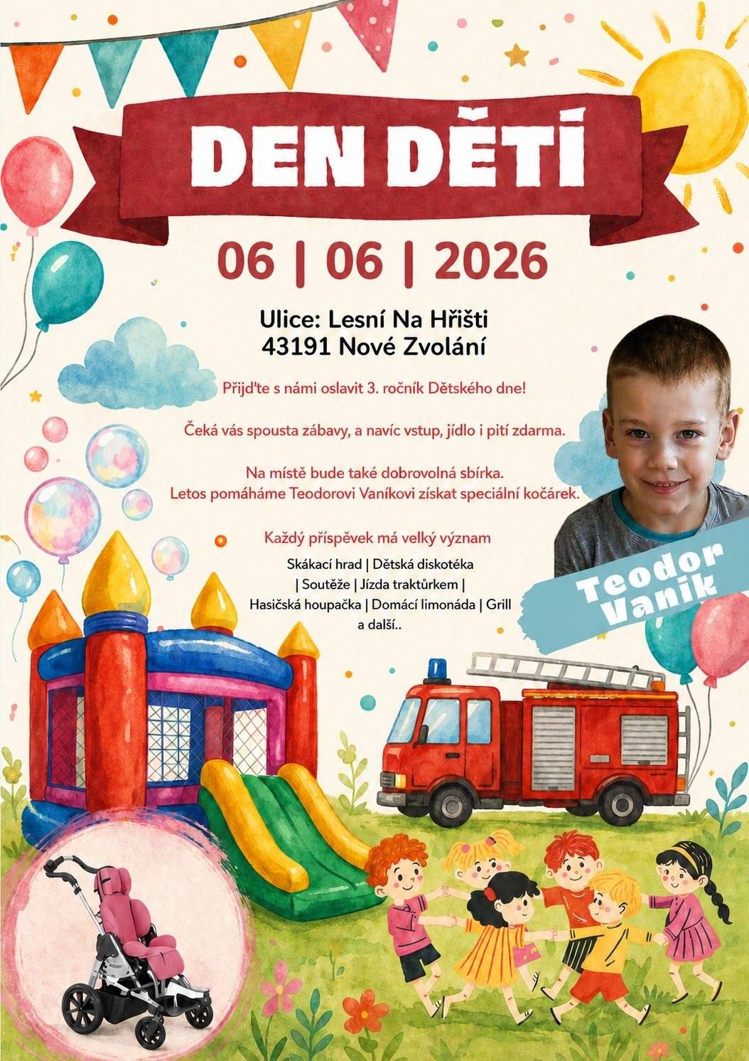 DEN DĚTÍ🔉 Připomínáme:  DEN DĚTÍ 6.6.2026 - NOVÉ ZVOLÁNÍ